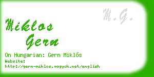 miklos gern business card